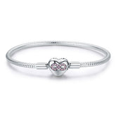 heart infinity snake chain bracelet